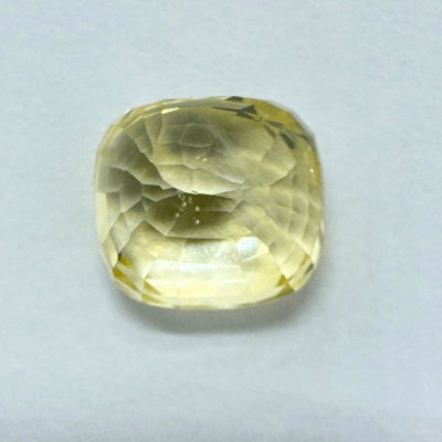 Yellow Sapphire (Pukhraj - 4.75 cts) - Ceylonese (Super Premium) - Himalaya Rudraksha Anusandhan Kendra