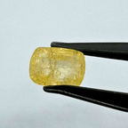 Yellow Sapphire (Pukhraj - 5.00 cts) - Ceylonese - Himalaya Rudraksha Anusandhan Kendra