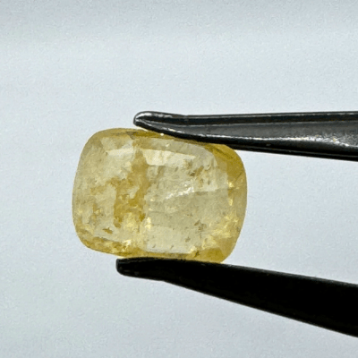 Yellow Sapphire (Pukhraj - 5.00 cts) - Ceylonese - Himalaya Rudraksha Anusandhan Kendra
