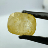Yellow Sapphire (Pukhraj - 5.15 cts) - Ceylonese - Himalaya Rudraksha Anusandhan Kendra