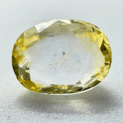 Yellow Sapphire (Pukhraj - 5.60 cts) - Ceylonese (Super Premium) - Himalaya Rudraksha Anusandhan Kendra