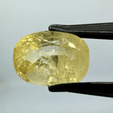 Yellow Sapphire (Pukhraj - 5.65 cts) - Ceylonese - Himalaya Rudraksha Anusandhan Kendra