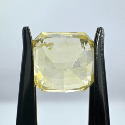 Yellow Sapphire (Pukhraj - 5.70 cts) - Ceylonese (Super Premium) - Himalaya Rudraksha Anusandhan Kendra