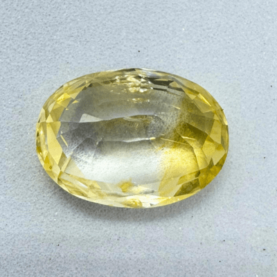 Yellow Sapphire (Pukhraj - 5.90 cts) - Ceylonese (Super Premium) - Himalaya Rudraksha Anusandhan Kendra