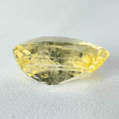 Yellow Sapphire (Pukhraj - 5.95 cts) - Ceylonese (Super Premium) - Himalaya Rudraksha Anusandhan Kendra