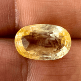 Yellow Sapphire (Pukhraj - 5.95 cts) - Ceylonese (Super Premium) - Himalaya Rudraksha Anusandhan Kendra