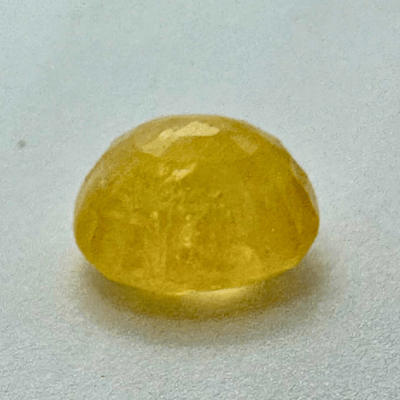 Yellow Sapphire (Pukhraj - 6.00 cts) - Ceylonese - Himalaya Rudraksha Anusandhan Kendra