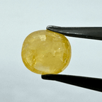 Yellow Sapphire (Pukhraj - 6.00 cts) - Ceylonese - Himalaya Rudraksha Anusandhan Kendra