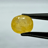 Yellow Sapphire (Pukhraj - 6.00 cts) - Ceylonese - Himalaya Rudraksha Anusandhan Kendra