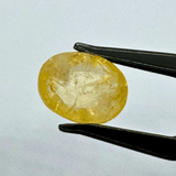 Yellow Sapphire (Pukhraj - 6.45 cts) - Ceylonese - Himalaya Rudraksha Anusandhan Kendra