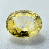 Yellow Sapphire (Pukhraj - 6.65 cts) - Ceylonese (Super Premium) - Himalaya Rudraksha Anusandhan Kendra