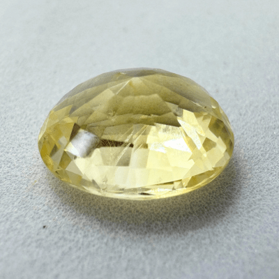 Yellow Sapphire (Pukhraj - 6.65 cts) - Ceylonese (Super Premium) - Himalaya Rudraksha Anusandhan Kendra