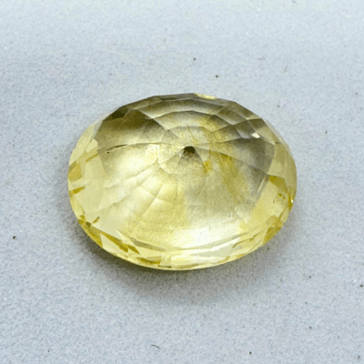 Yellow Sapphire (Pukhraj - 6.65 cts) - Ceylonese (Super Premium) - Himalaya Rudraksha Anusandhan Kendra