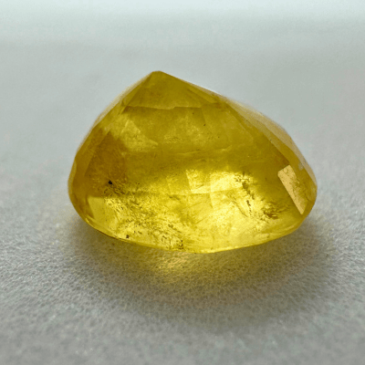 Yellow Sapphire (Pukhraj - 6.70 cts) - Ceylonese - Himalaya Rudraksha Anusandhan Kendra