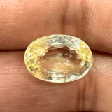 Yellow Sapphire (Pukhraj - 7.00 cts) - Ceylonese (Super Premium) - Himalaya Rudraksha Anusandhan Kendra