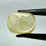 Yellow Sapphire (Pukhraj - 7.45 cts) - Ceylonese - Himalaya Rudraksha Anusandhan Kendra