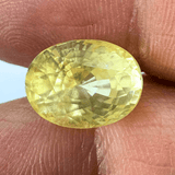 Yellow Sapphire (Pukhraj - 7.45 cts) - Ceylonese (Super Premium) - Himalaya Rudraksha Anusandhan Kendra