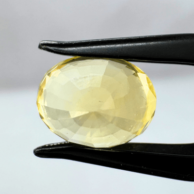 Yellow Sapphire (Pukhraj - 7.45 cts) - Ceylonese (Super Premium) - Himalaya Rudraksha Anusandhan Kendra