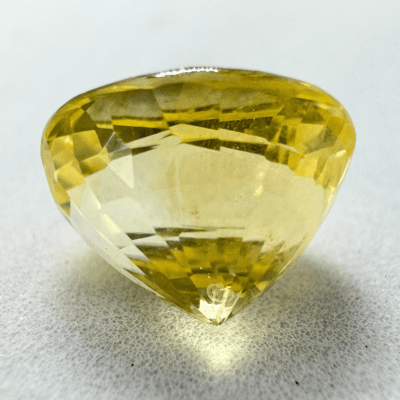 Yellow Sapphire (Pukhraj - 7.45 cts) - Ceylonese (Super Premium) - Himalaya Rudraksha Anusandhan Kendra