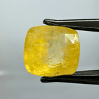 Yellow Sapphire (Pukhraj - 7.50 cts) - Ceylonese - Himalaya Rudraksha Anusandhan Kendra