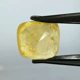 Yellow Sapphire (Pukhraj - 7.50 cts) - Ceylonese - Himalaya Rudraksha Anusandhan Kendra