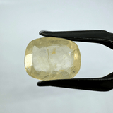 Yellow Sapphire (Pukhraj - 7.75 cts) - Ceylonese - Himalaya Rudraksha Anusandhan Kendra