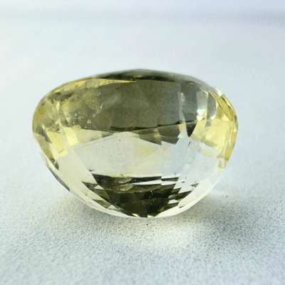 Yellow Sapphire (Pukhraj - 7.90 cts) - Ceylonese (Super Premium) - Himalaya Rudraksha Anusandhan Kendra