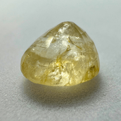 Yellow Sapphire (Pukhraj - 8.30 cts) - Ceylonese - Himalaya Rudraksha Anusandhan Kendra