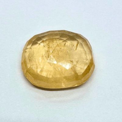 Yellow Sapphire (Pukhraj - 8.75 cts) - Ceylonese - Himalaya Rudraksha Anusandhan Kendra