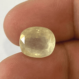 Yellow Sapphire (Pukhraj - 9.55 cts) - Ceylonese - Himalaya Rudraksha Anusandhan Kendra