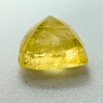 Yellow Sapphire (Pukhraj - 9.65 cts) - Ceylonese - Himalaya Rudraksha Anusandhan Kendra