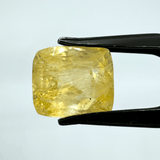 Yellow Sapphire (Pukhraj - 9.65 cts) - Ceylonese - Himalaya Rudraksha Anusandhan Kendra