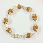 5 Face Rudraksh Bracelet In Silver (big beads) - Himalaya Rudraksha Anusandhan Kendra