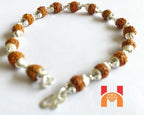 5 Face Rudraksha Bracelet In Silver (small beads) - Himalaya Rudraksha Anusandhan Kendra