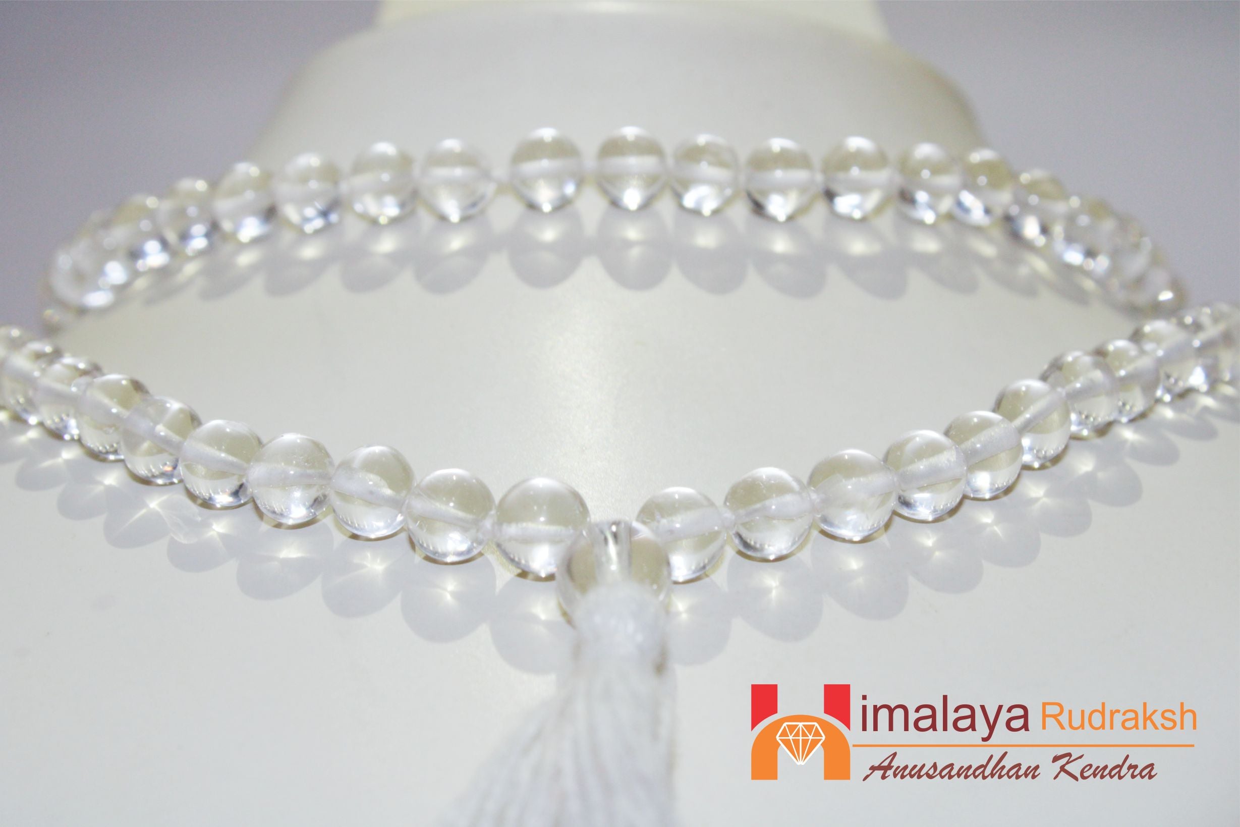Sphatik(quartz) Mala - Plane cut - himalaya rudraksha anusandhan kendra
