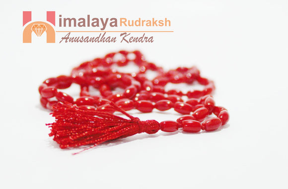 Coral (moonga) Mala - himalaya rudraksha anusandhan kendra