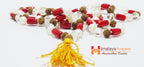 Rudraksha Sphatik Moonga Pearl Mala - himalaya rudraksha anusandhan kendra
