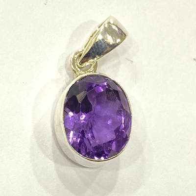 Amethyst Silver Pendant - Himalaya Rudraksha Anusandhan Kendra