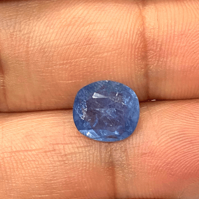 Blue Sapphire (Neelam - 2.95 cts) - Ceylonese - Himalaya Rudraksha Anusandhan Kendra