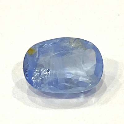 Blue Sapphire (Neelam - 7.55 cts) - Ceylonese - Himalaya Rudraksha Anusandhan Kendra