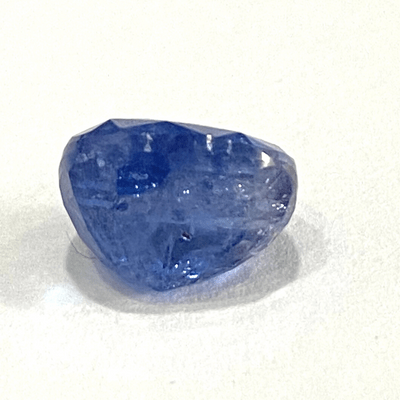 Blue Sapphire (Neelam - 7.55 cts) - Ceylonese - Himalaya Rudraksha Anusandhan Kendra
