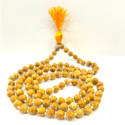 Camel Jasper Mala (108 + 1 Beads) - Himalaya Rudraksha Anusandhan Kendra