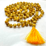 Catseye (Lehsuniya) Stone Mala (108 + 1 Beads) - Himalaya Rudraksha Anusandhan Kendra