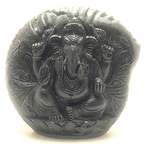 Ganesha Carved Shaligram - Himalaya Rudraksha Anusandhan Kendra