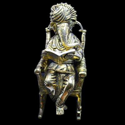 Ganesha Rolling Chair Statue - Himalaya Rudraksha Anusandhan Kendra