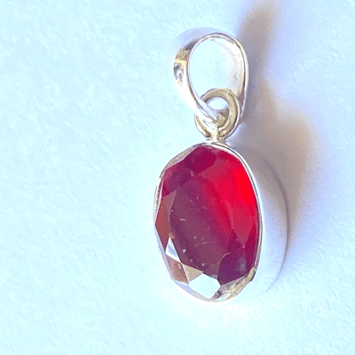 Gomedha Silver Pendant - Himalaya Rudraksha Anusandhan Kendra