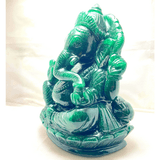 Green Jade Ganesha - (1.400 Kg) - Himalaya Rudraksha Anusandhan Kendra