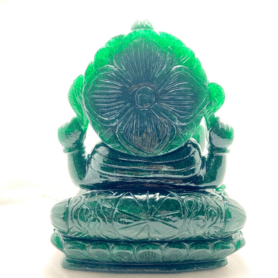 Green Jade Ganesha - (1.400 Kg) - Himalaya Rudraksha Anusandhan Kendra