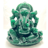 Green Jade Ganesha - (657 Grams) - Himalaya Rudraksha Anusandhan Kendra