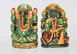 Green Jade Lakshmi Ganesh (527 gm) - Himalaya Rudraksha Anusandhan Kendra